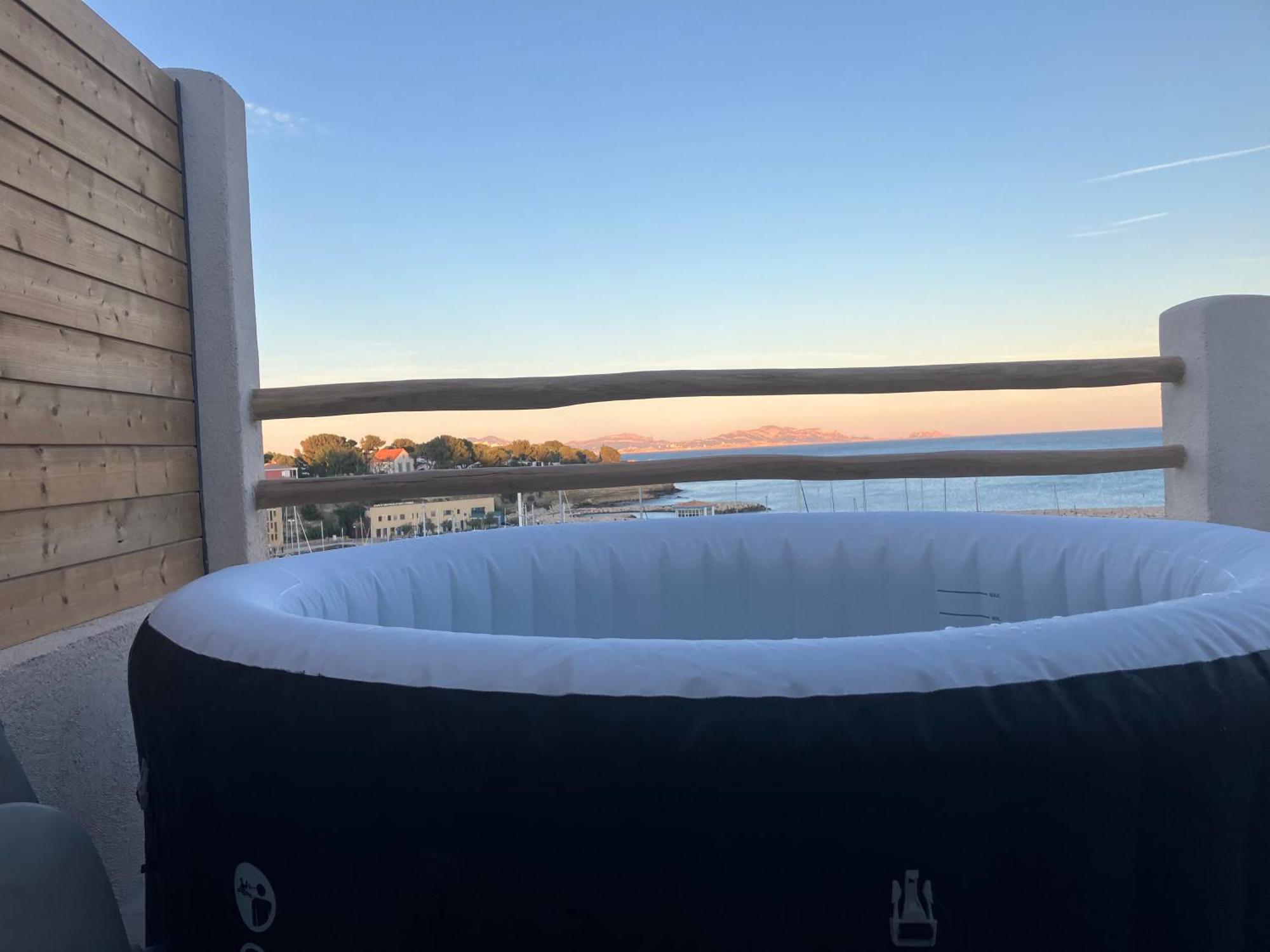 Apartament T2 Vue Sur Le Port Jacuzzi Terrasse Et Parking Carry-le-Rouet Zewnętrze zdjęcie